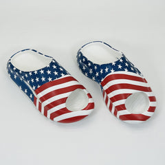 Women's Flag Pattern Pillow Slides Soft Sole Shoes