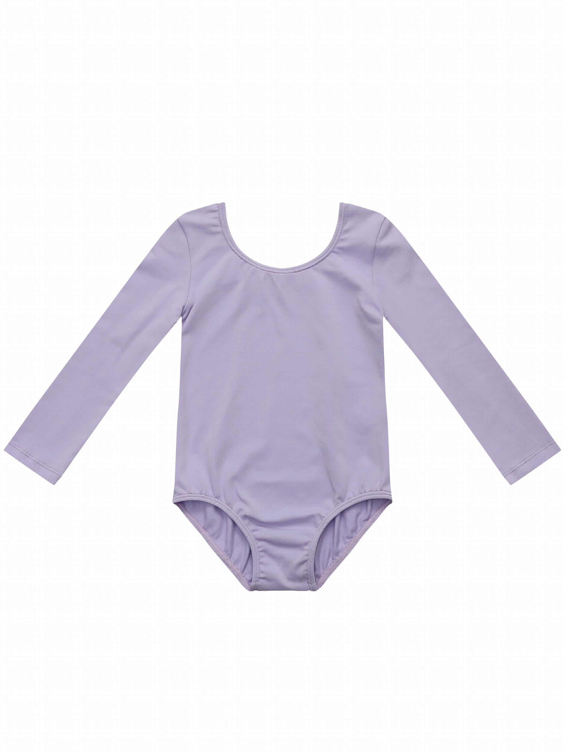 Girls Long Sleeve Bodysuit Leotards Ballet Dance Gymnastics Outfit