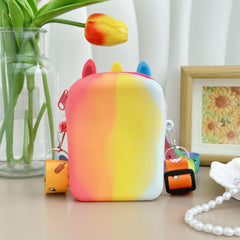 Girls Unicorn Crossbody Bag With Pop Toy For Kids