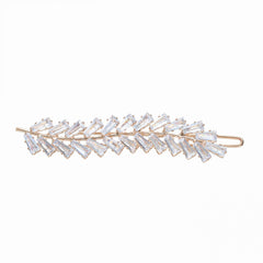 Leaf Shape Hair Clip Metal Side Clip Head Jewelry for Women Girls