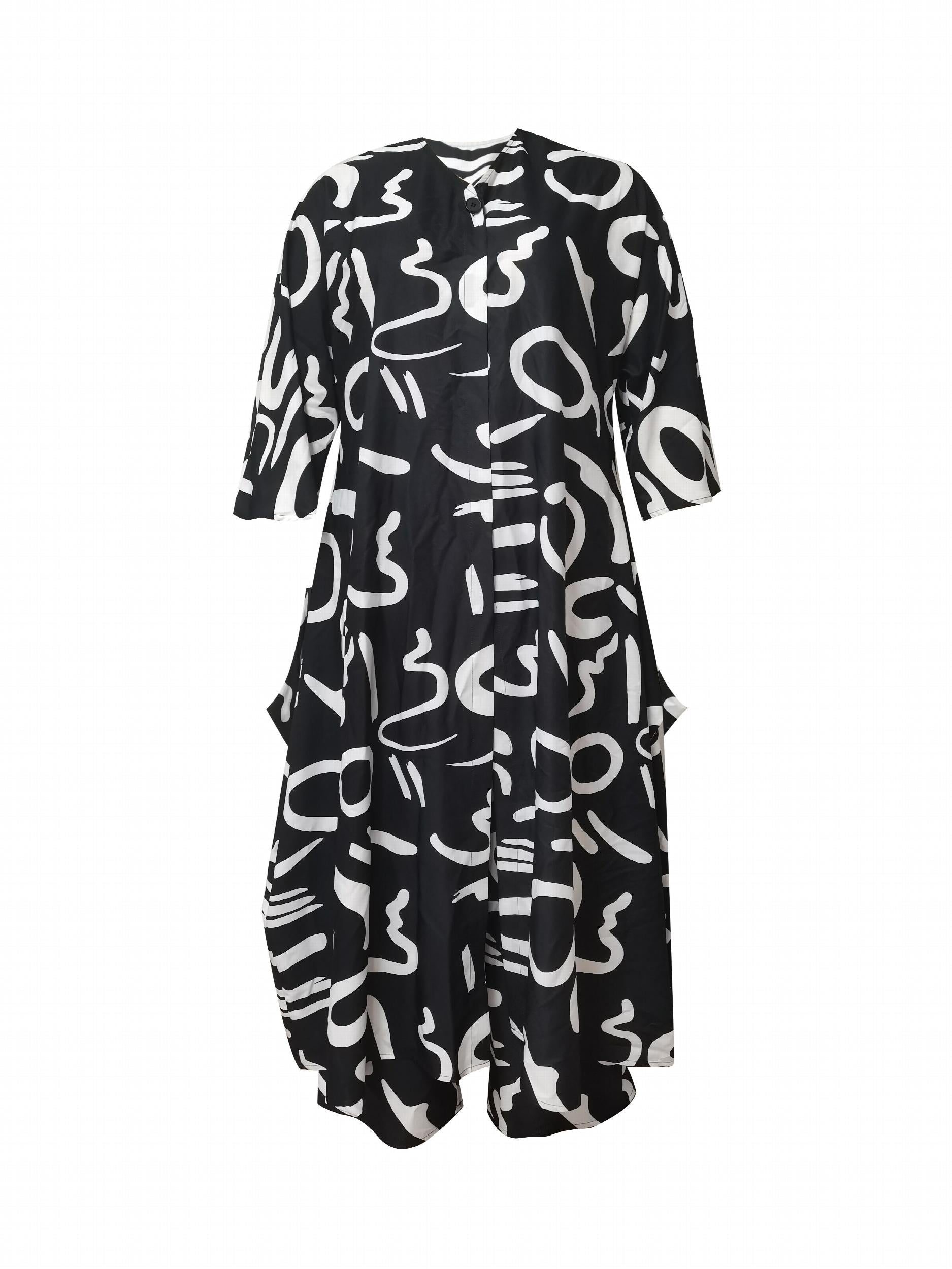 Women's Plus Print Top & Elastic Pants Two Piece Set