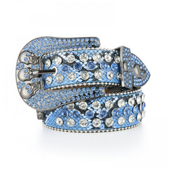 Skull Rivet Rhinestone Belt Y2K Punk Sparkly PU Leopard Print Gothic Belt