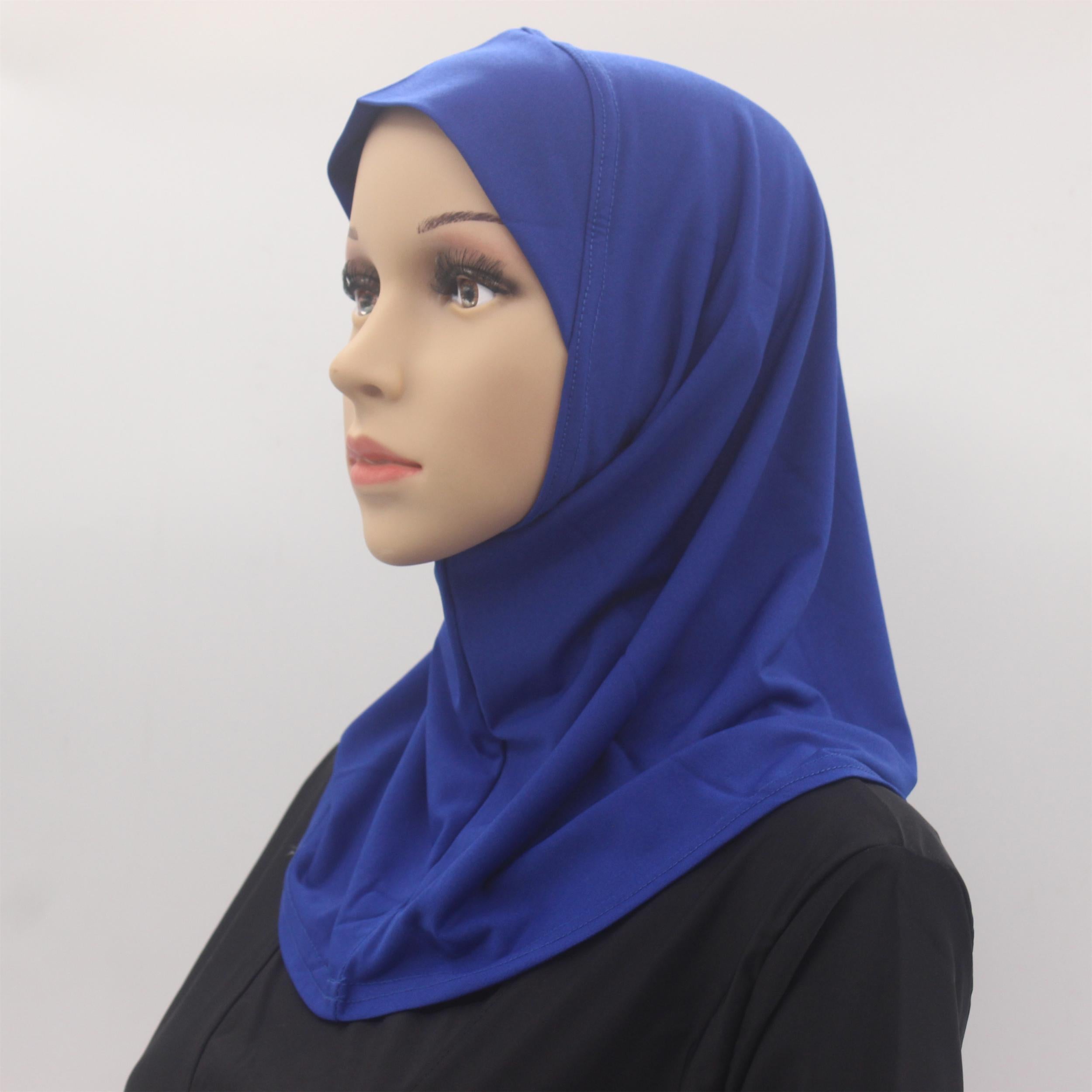 Solid Hijab Turban Elastic Head Wrap For Women Slouchy Head Scarf Hat