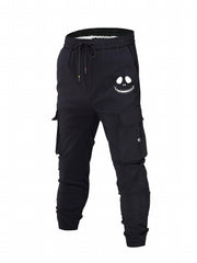 Men's Skull Print Cargo Pants with Pockets