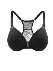 Front Closure Racer Back Padded T shirt Bralette