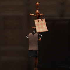 Dollhouse Bedroom Coat Rack Set Room Decoration