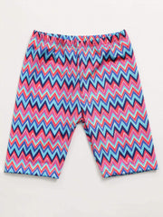 Toddler Girls Geometric Pattern Dance Shorts Breathable Stretchy