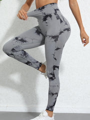 Tie Dye Seamless Fitness Leggings High Waist Yoga Pants