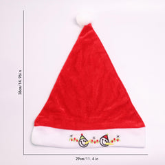 Snowman Embroidered Santa Hats Christmas Party Decorations
