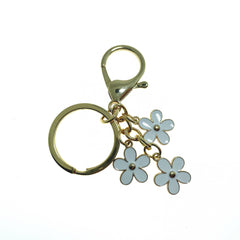 Flowers Charms Enameled Keychain Chain Tassel Keyring Purse Bag Accessories