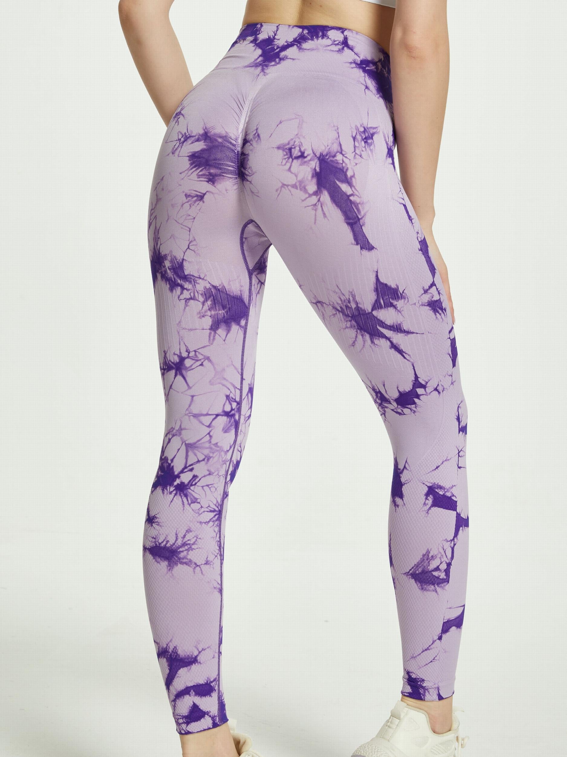 Tie Dye High Strech Sports Leggings High Waist Yoga Running Tight Pants