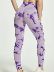 Tie Dye High Strech Sports Leggings High Waist Yoga Running Tight Pants