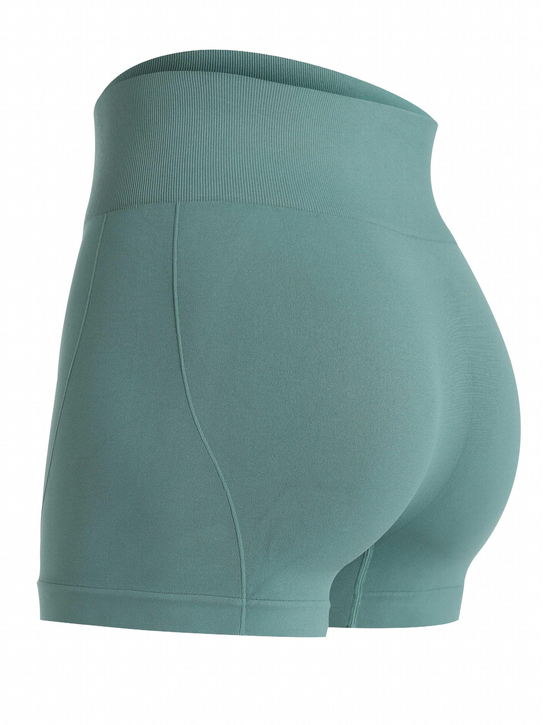 Solid High Rise High Stretch Yoga Shorts