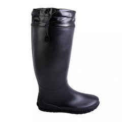 Waterproof PVC Round Toe Flat Rain Boots Lightweight Comfortable Foldable