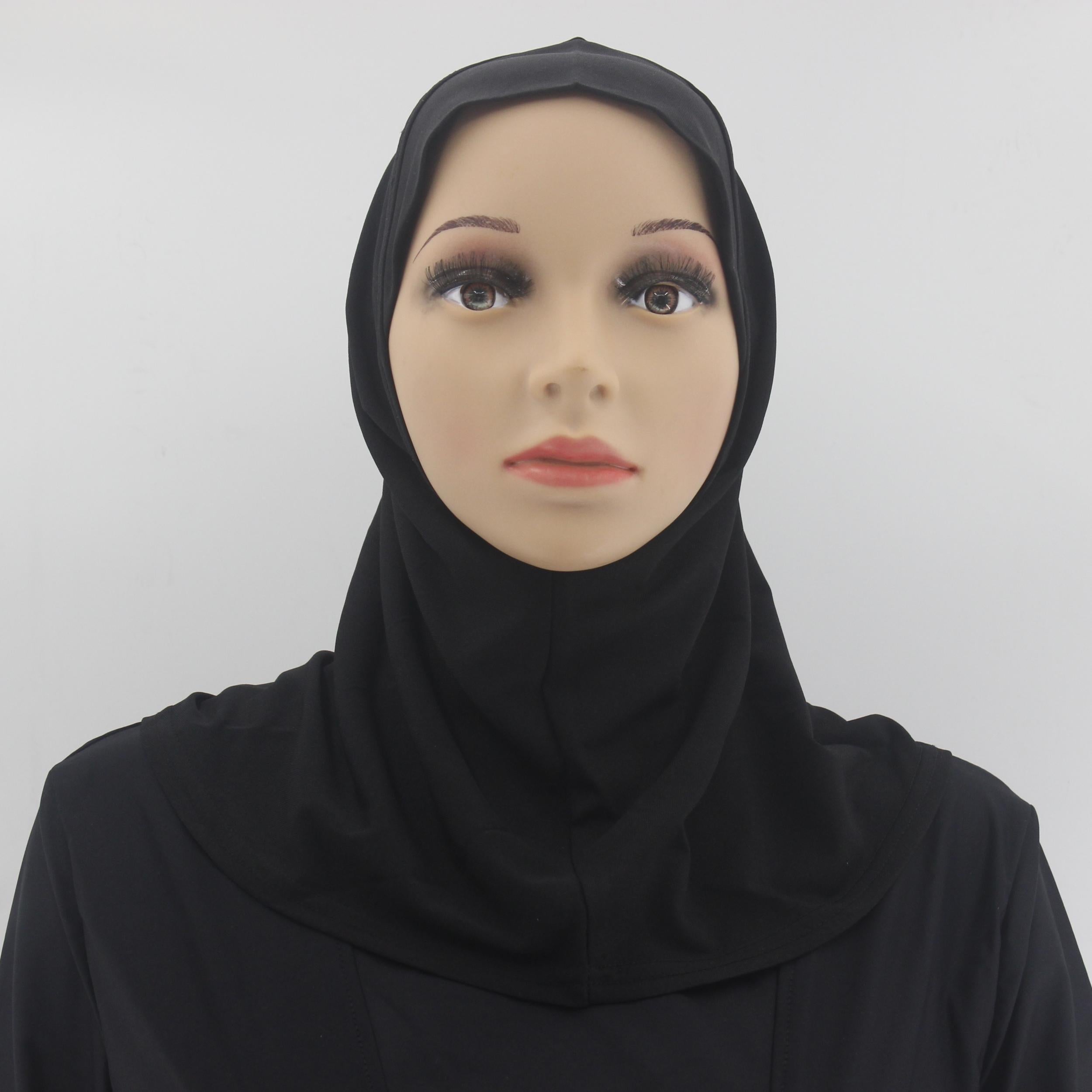Solid Hijab Turban Elastic Head Wrap For Women Slouchy Head Scarf Hat