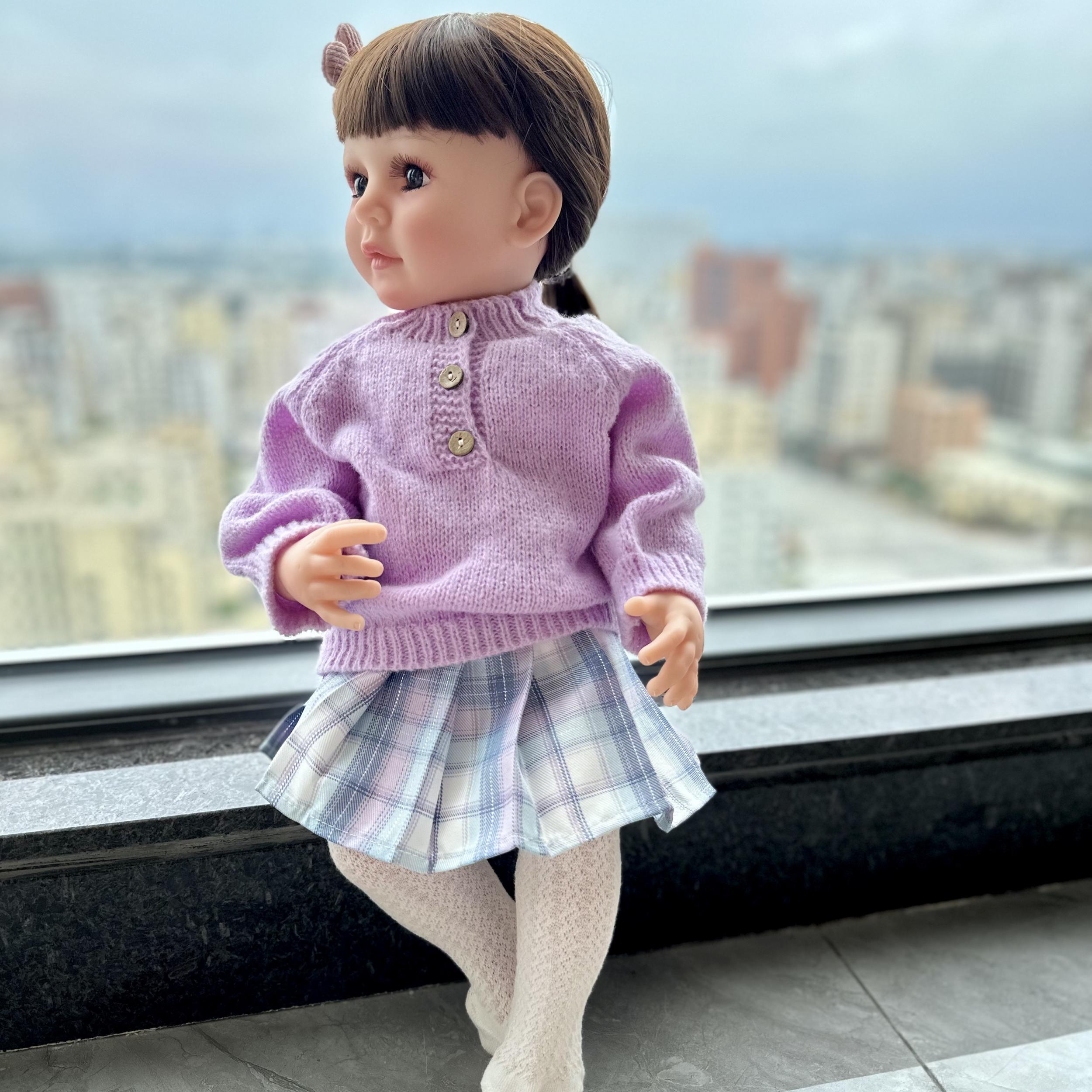 Silicone Realistic Baby Doll Girl Toy DIY Dressing Hair Styling