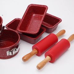 Nonstick Extra Small Bakeware Set with Toast Mold & Silicone Rolling Baking Tool