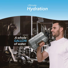 3800ml Large Capacity Water Bottle Leakproof with Strap and Straw