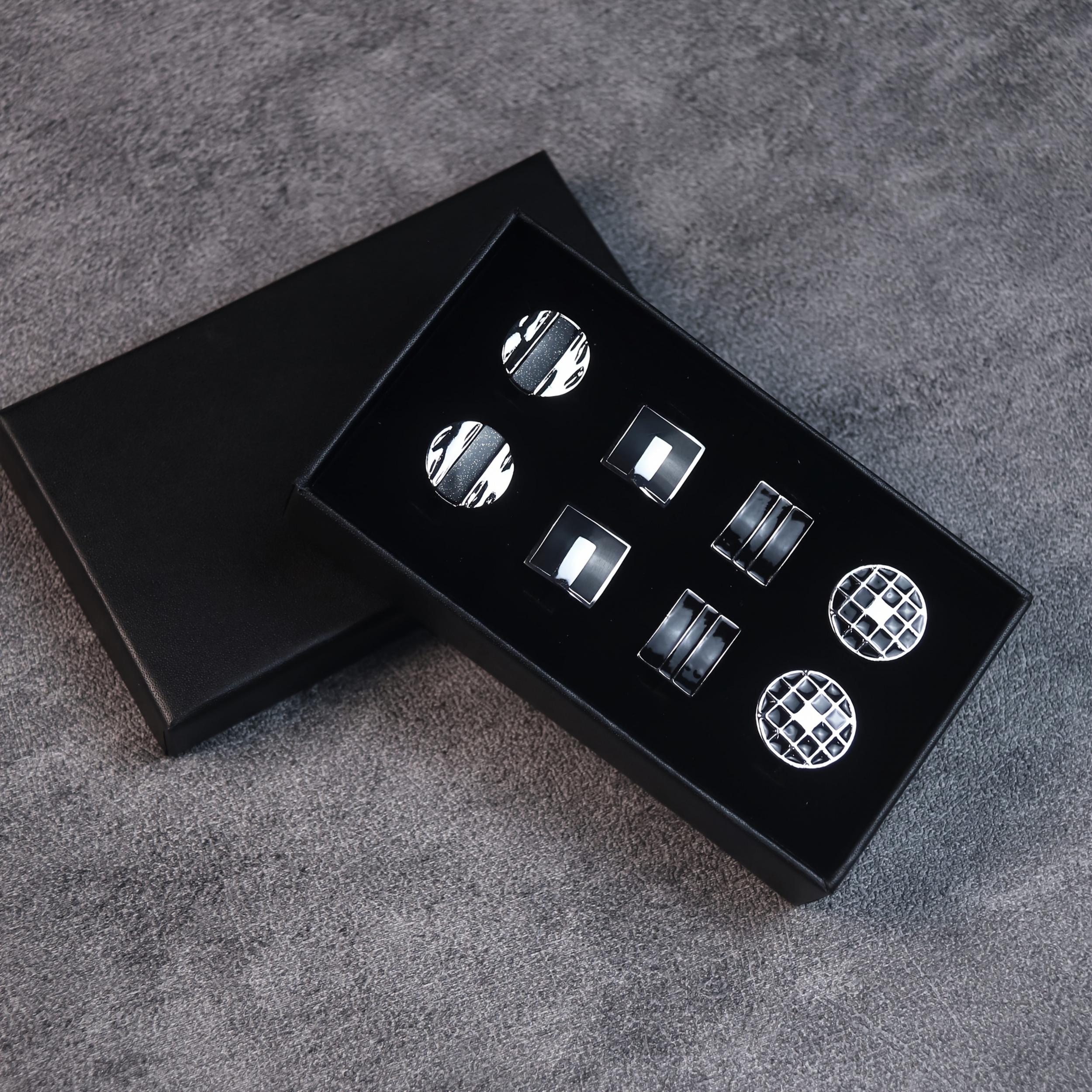 High-End Sleeve Button Set 6 Pairs 4 Pairs Men'S