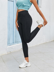 Cross Waistband Pocket Sports Running Yoga Pants