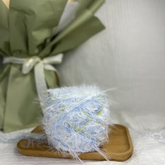 DIY Hand Mixed Line Mohair Yarn For Knitting Crochet Tassel Blend Yarn 50g