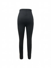 Side Paneled Skinny Leggings High Waist Stretchy Leggings