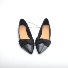 Women's Pointed Toe Bow Ballet Flats Slip On Shoes