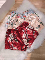 Floral Print Soft & Comfy Women's Pajama Shorts