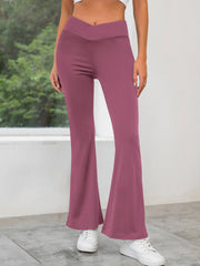 High Waist Flare Pants Casual Flare Leg Pants Women's Clothing