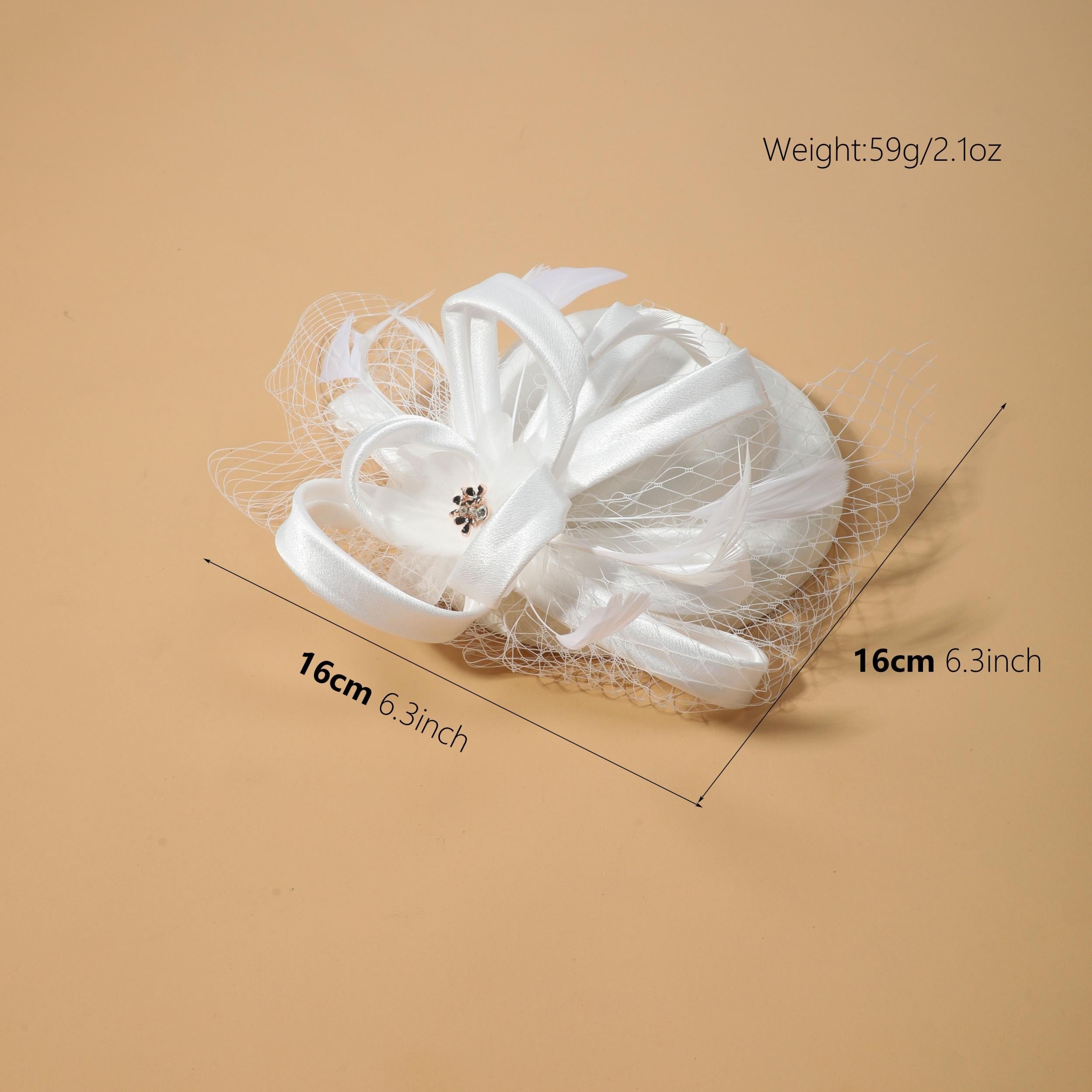 Feather Veil Fascinators Hat French Hepburn Style Pillbox Hats