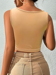 Graphic Cropped Tank Top Women's Sleeveless Top