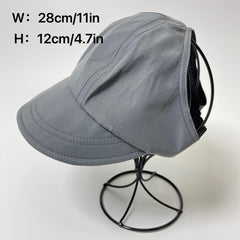 Backless Ponytail Baseball Cap Wide Brim Sun Hat Visor