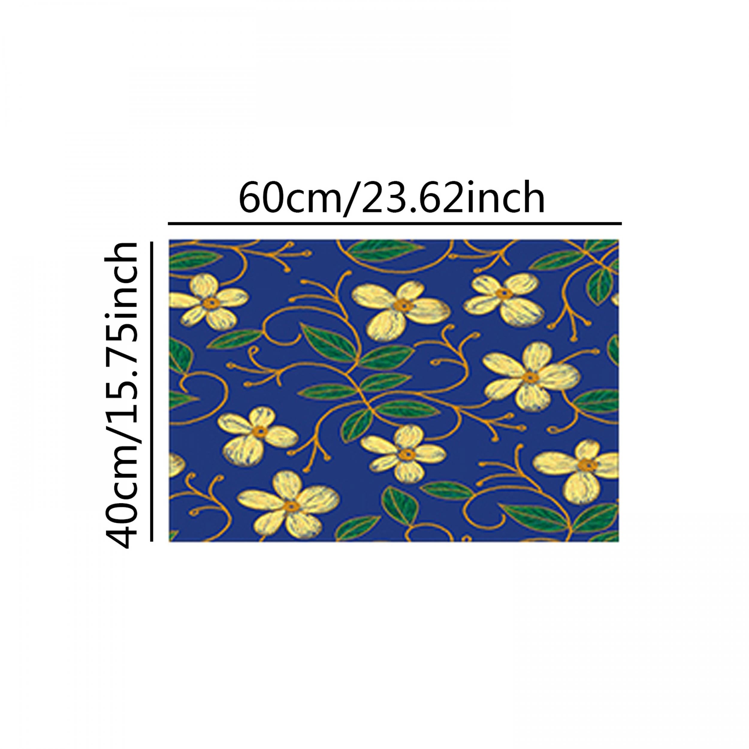 Flower Pattern Kitchen Runner Rug Floor Mat Water Absorbing Farmhouse Home Decor