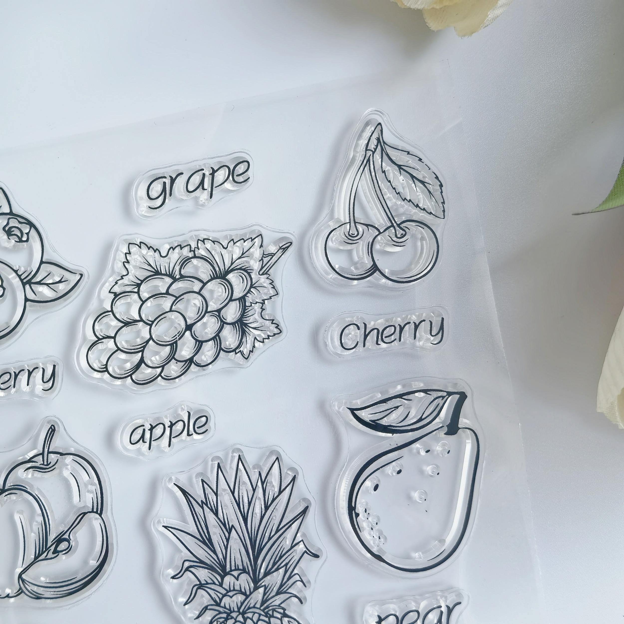 Fruit Hand Account Clear Stamps for Card Making and Scrapbooking