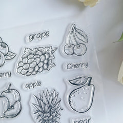 Fruit Hand Account Clear Stamps for Card Making and Scrapbooking