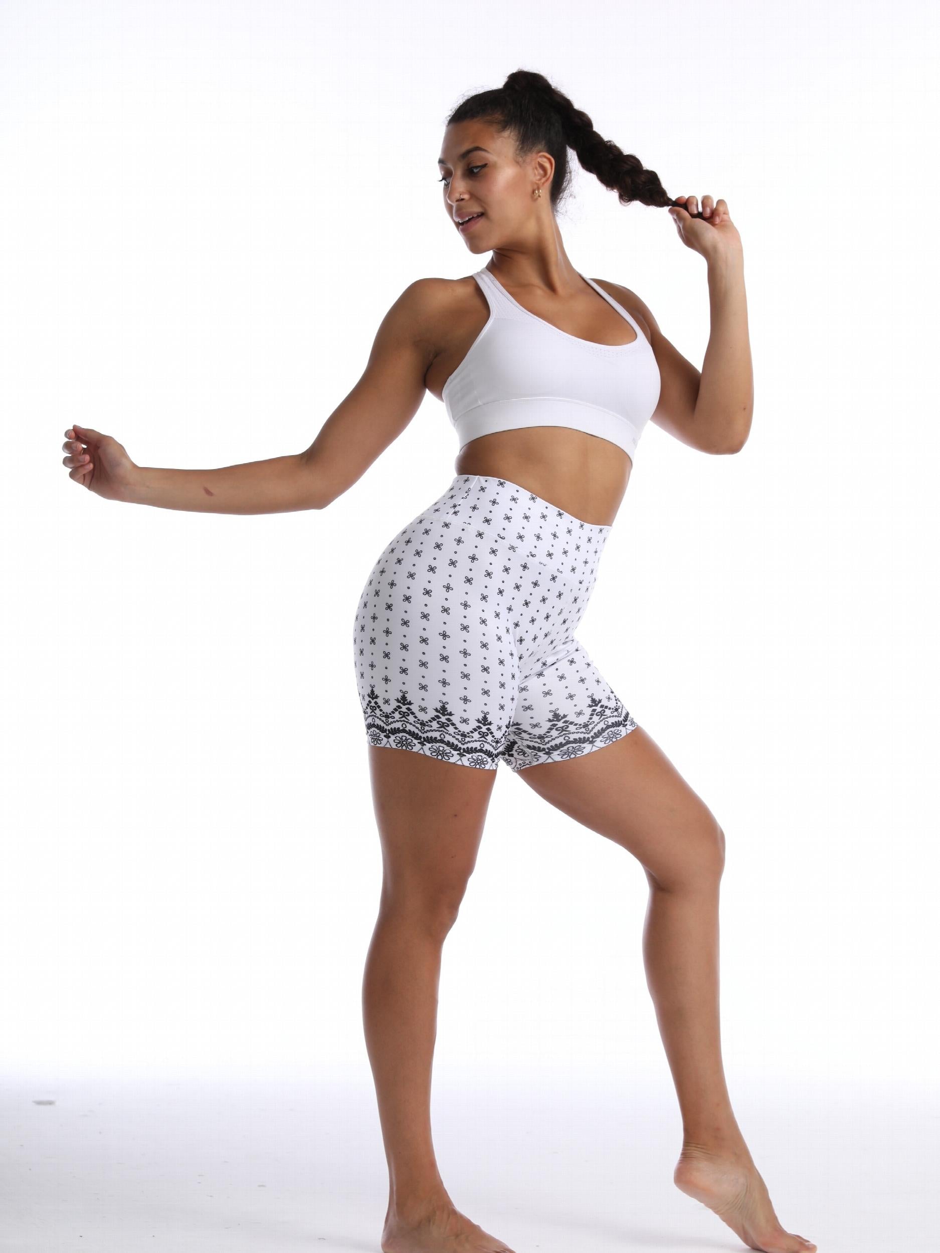 Wildflower Yoga Shorts High Waist Summer Comfy Fitness Gym Shorts
