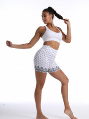 Wildflower Yoga Shorts High Waist Summer Comfy Fitness Gym Shorts