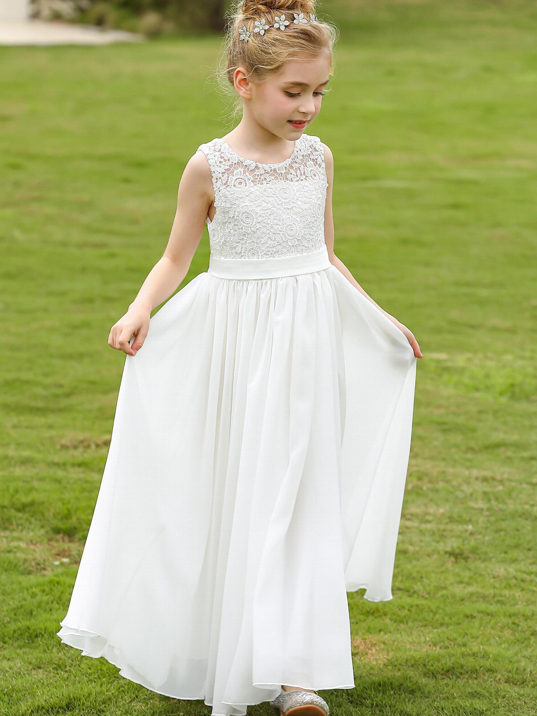 Grace Lace Flower Girls Wedding Dress