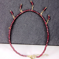 Natural Stone Amethyst Tourmaline Lucky Anklet Beaded Anklet For Kids