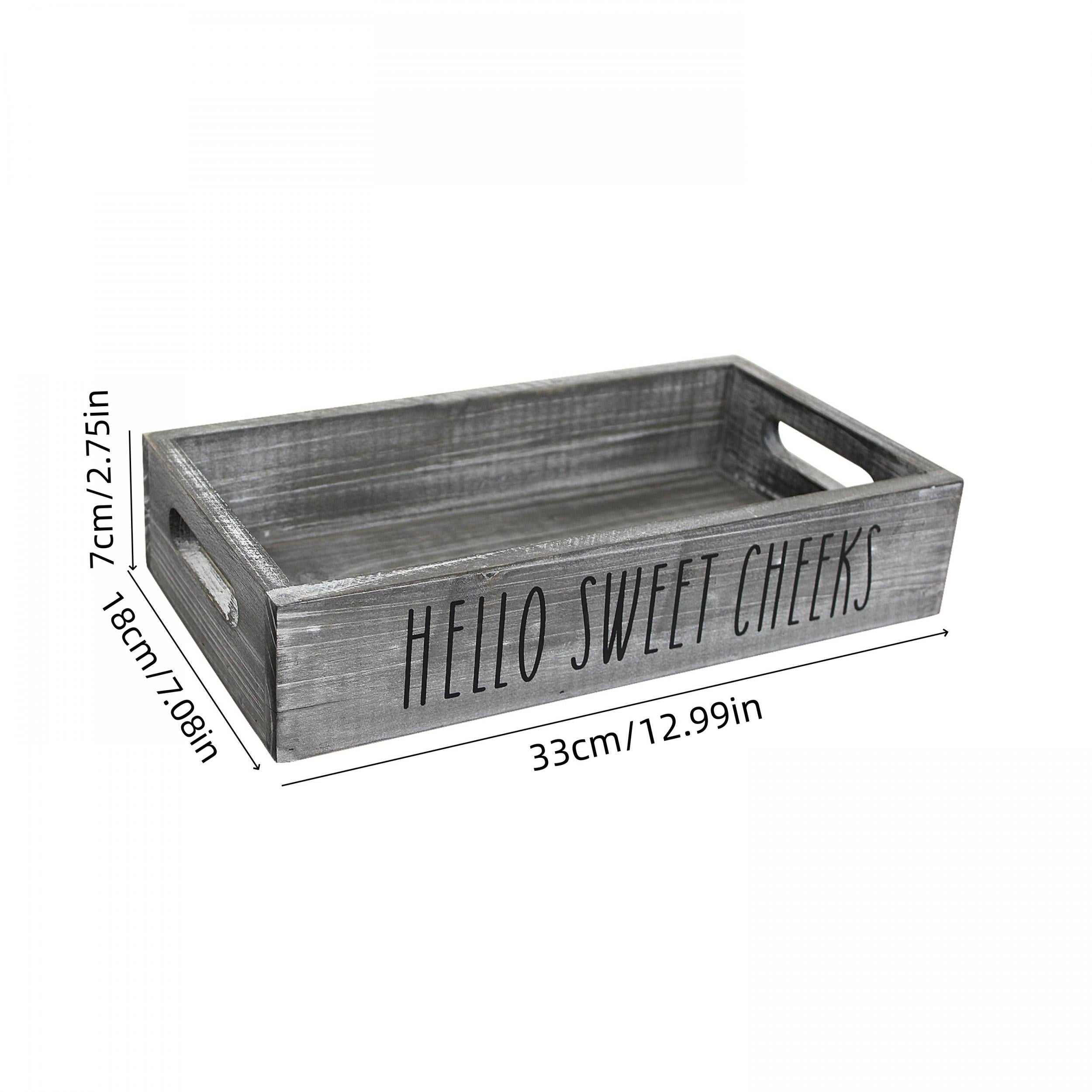 Toilet Wood Decorative Box Tissue Storage Antique Wooden Bathroom Holder