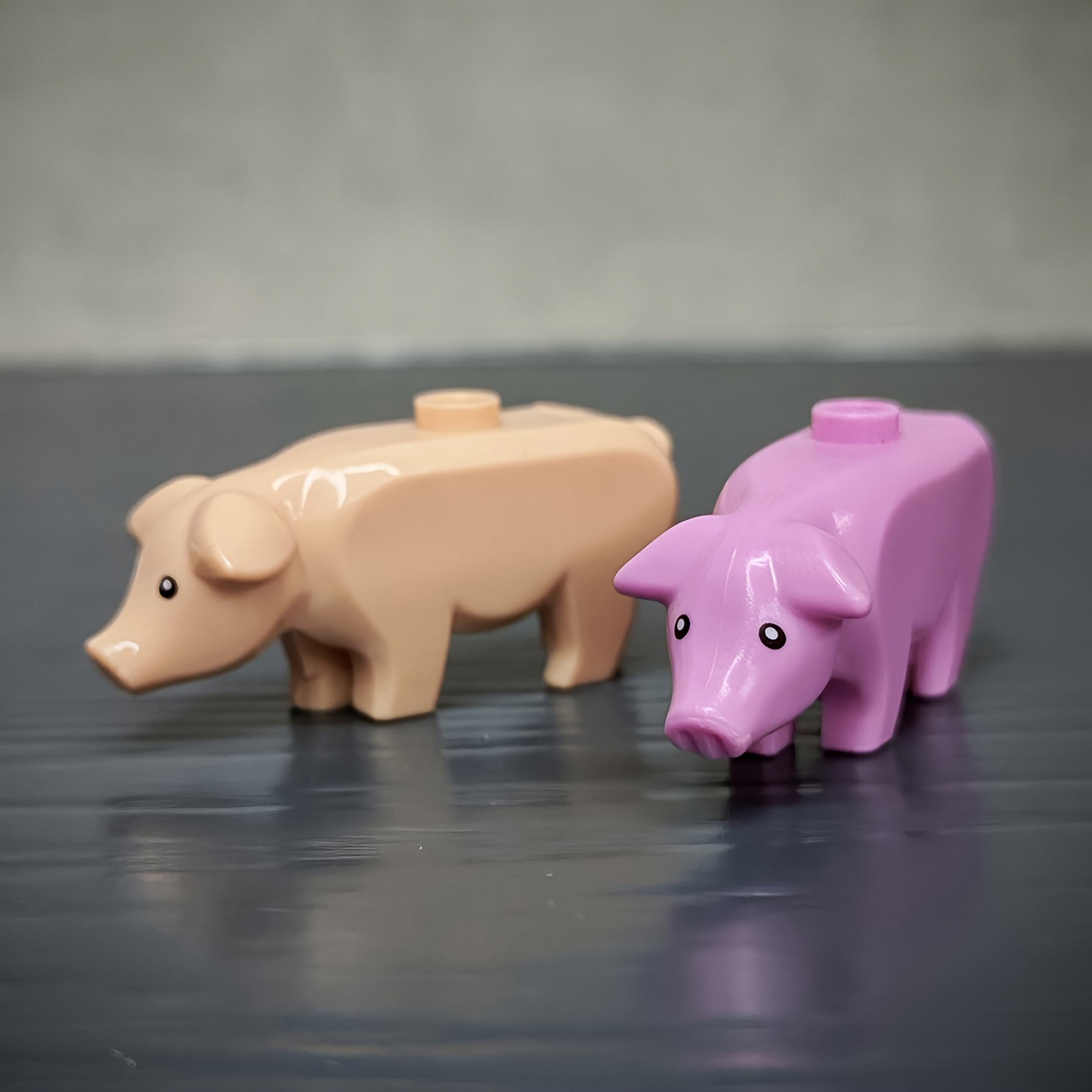 Pig Building Blocks Set Animal Farm Theme Kids Interlocking Bricks