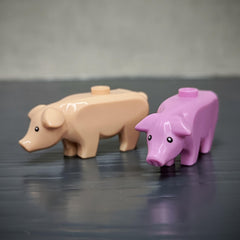 Pig Building Blocks Set Animal Farm Theme Kids Interlocking Bricks