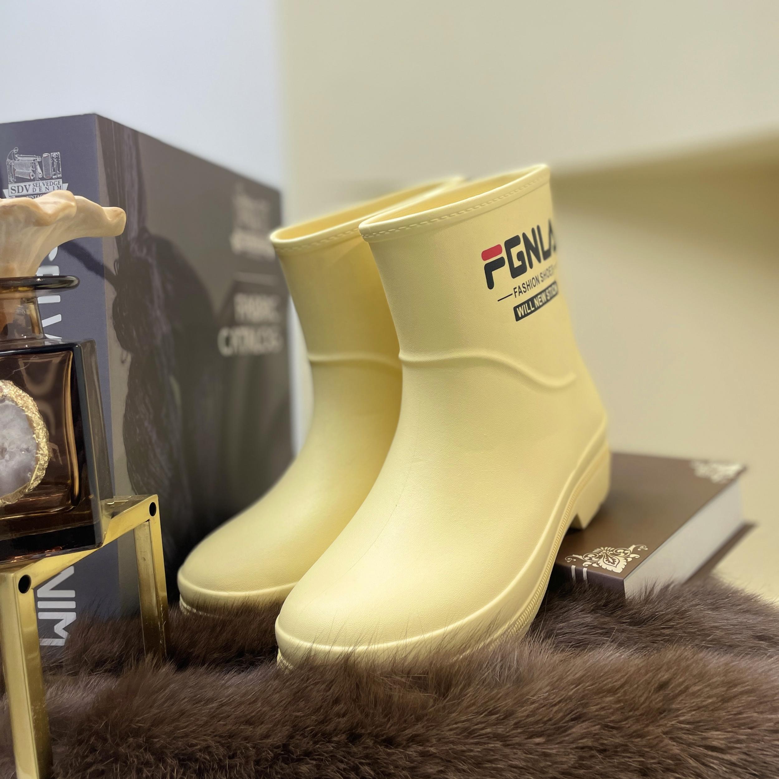 Women's Waterproof Mid Rain Boots Comfortable Non-slip Outdoor Boot