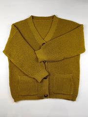 Solid Long Sleeve Cardigan With Pockets