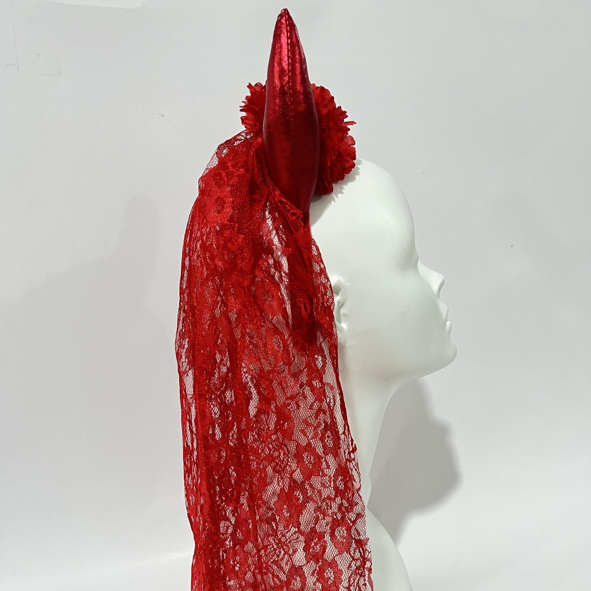 Halloween Devil Horn Lace Headband Costume Accessory