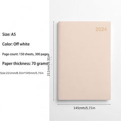 A5 12 Months Daily Plan Notes Handbook