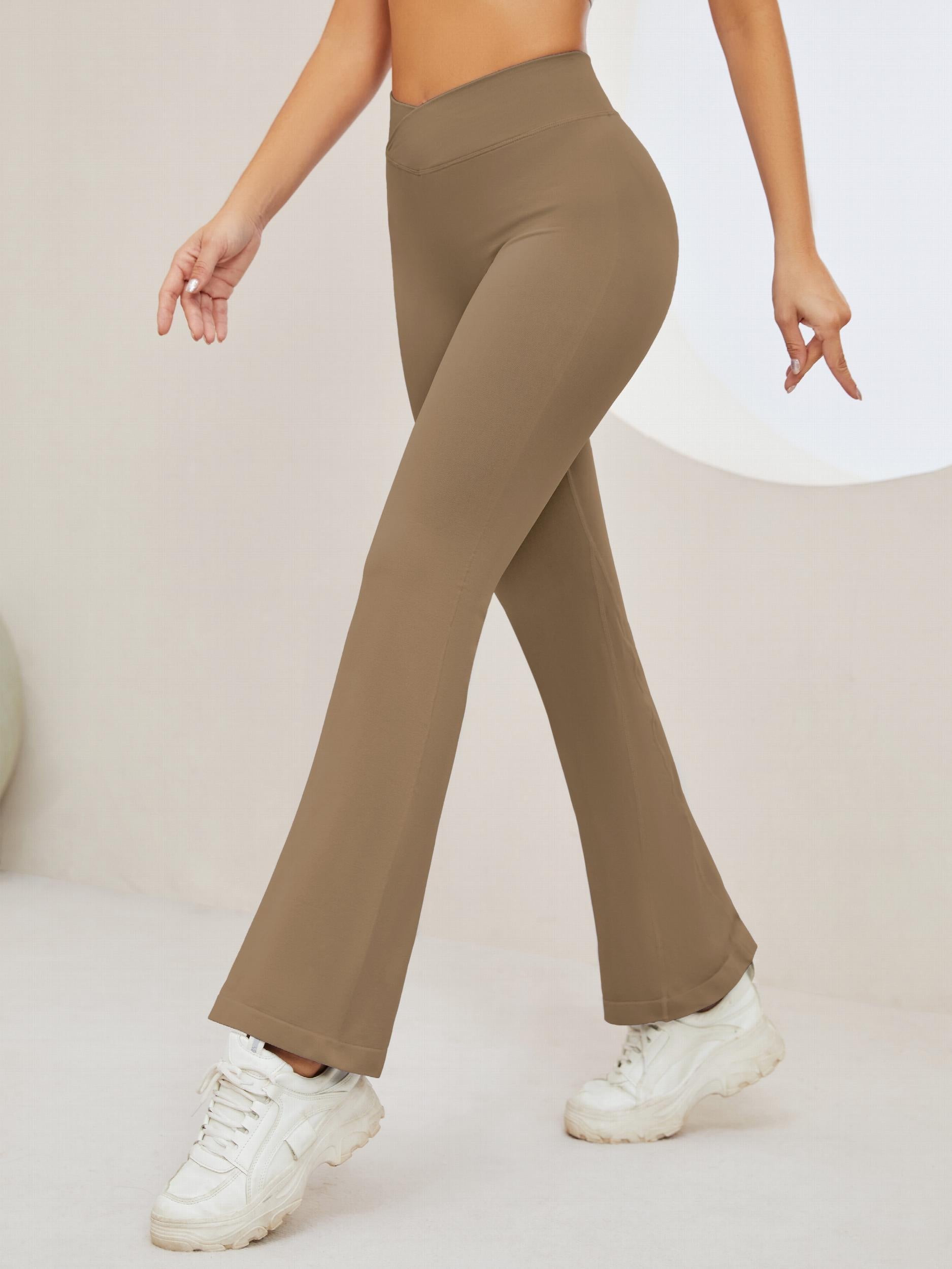 High Waist Flare Pants Tummy Control Butt Lifting Yoga Sports Pants