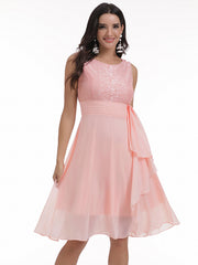 Women's Lace Chiffon Party Cocktail Dress