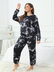 Tie Dye Lounge Set Women's Pajama Two Piece Set