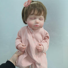 20in Full Body Silicone Reborn Toddler Girl Doll With 3D Skin Tone